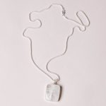 Rainbow Moonstone Square Pendant Necklace - Image 10