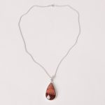 Red Tiger Eye Teardrop Pendant Necklace - Image 9