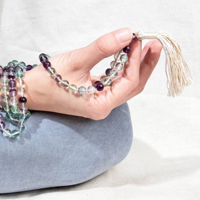 Rainbow Fluorite Mala - High-Energy Gemstones - Image 2
