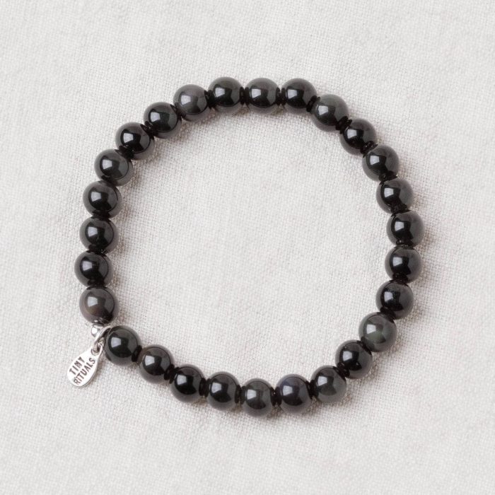 Natural Rainbow Eye Obsidian Energy Bracelet - 6mm - Image 1