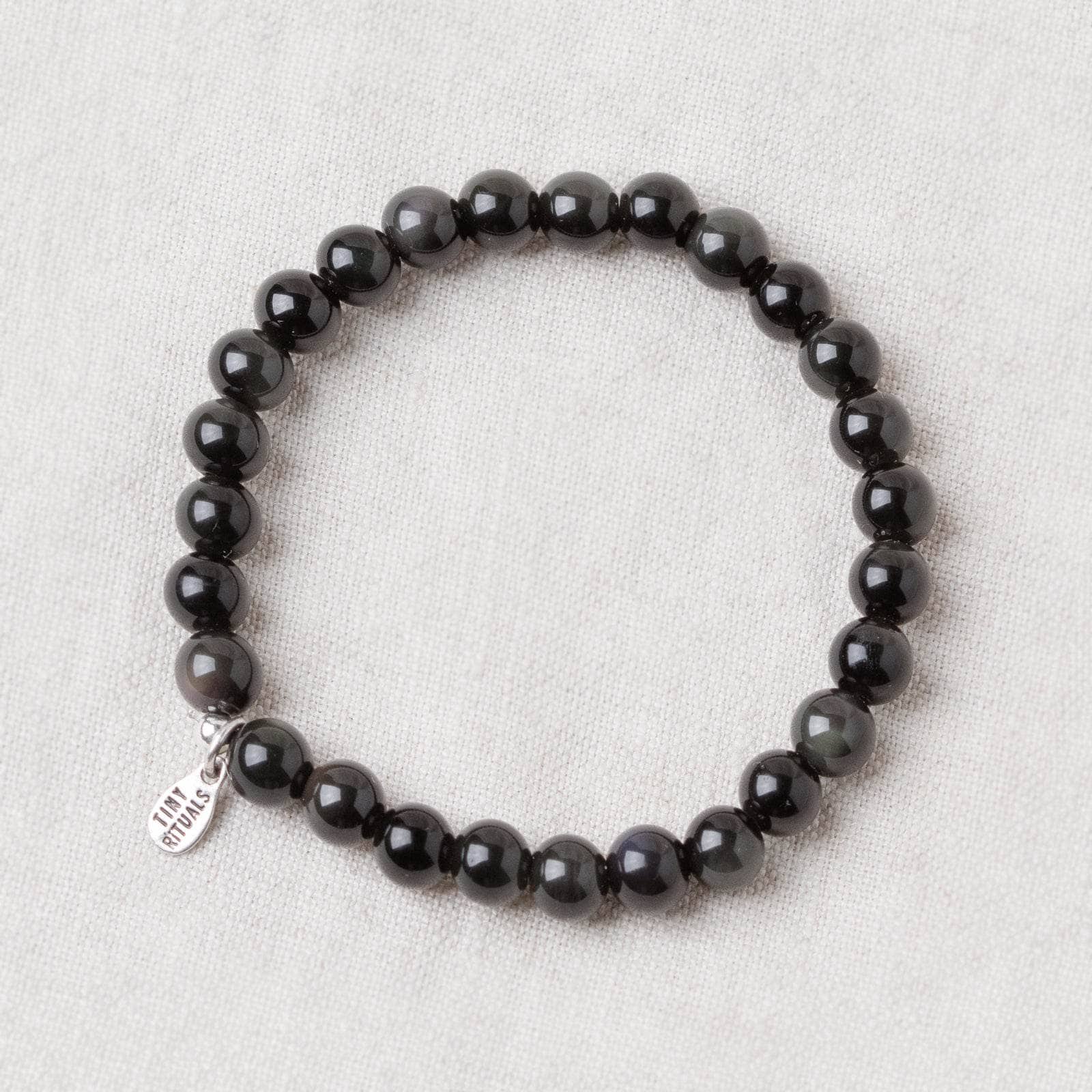Rainow-Eye-Obsidian Natural Rainbow Eye Obsidian Energy Bracelet - 6mm - Image 1