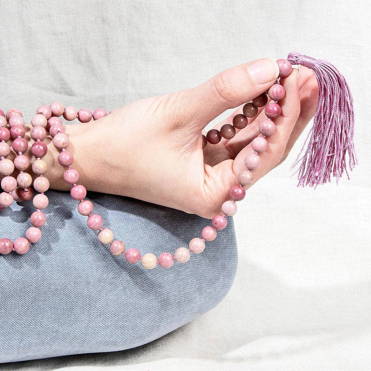 RhodoniteMalaHand Rhodonite Mala - High-Energy Gemstones - Image 2