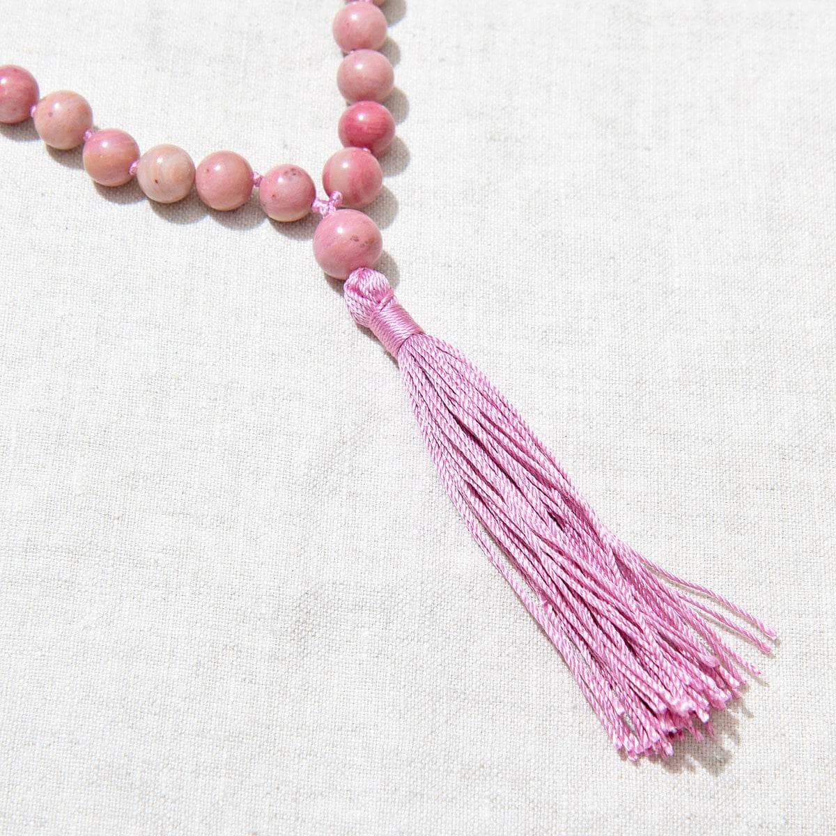 RhodoniteMalaTassel Rhodonite Mala - High-Energy Gemstones - Image 4