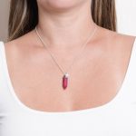 Ruby Crystal Point Necklace - Image 4