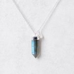 Labradorite Crystal Point Necklace - Image 2