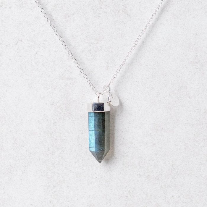 Labradorite Crystal Point Necklace - Image 2
