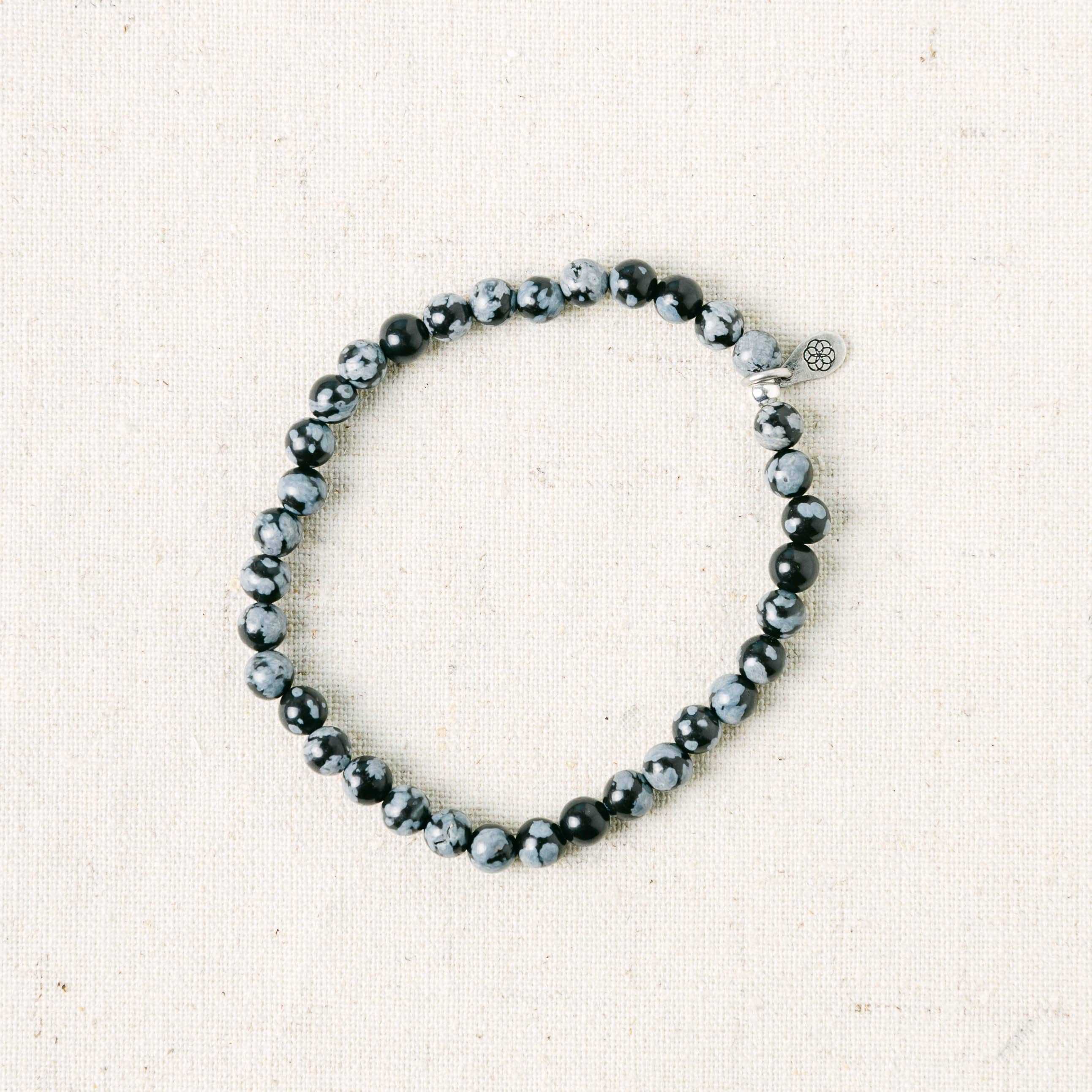 SPStudio_TinyRitualsIMG_1523 Snowflake Obsidian Energy Bracelet - Image 4