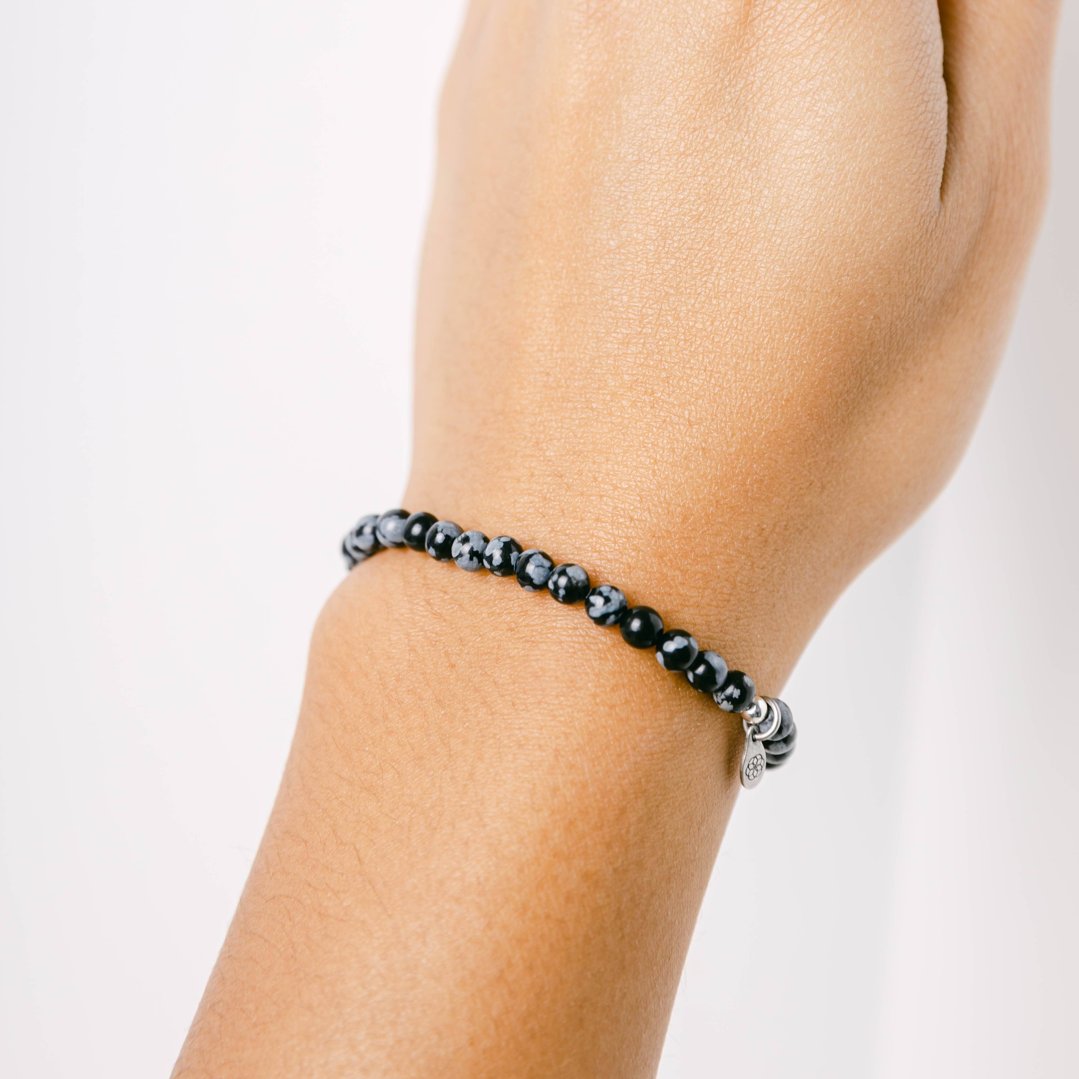 SPStudio_TinyRitualsIMG_1526 Snowflake Obsidian Energy Bracelet - Image 2