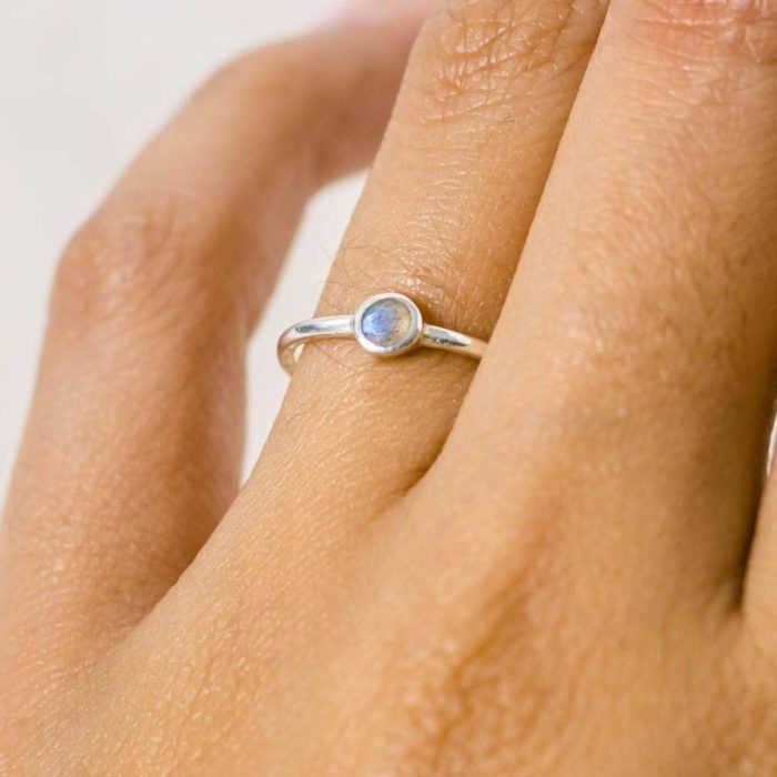 Labradorite Silver or Gold Ring - Image 4