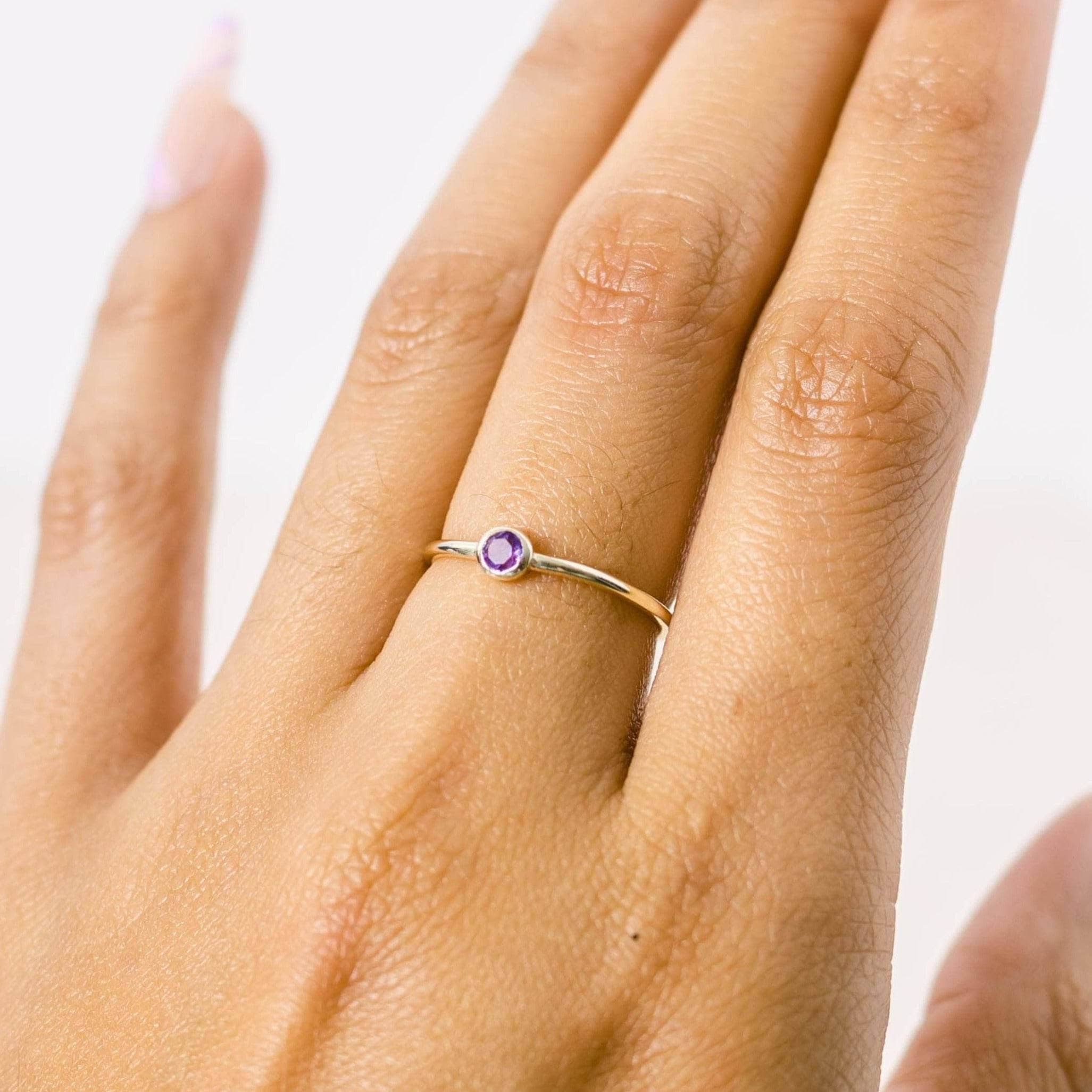 SPStudio_TinyRituals_9069_b6fef305-71df-40d6-9d2d-0c27fb6097ee Amethyst Silver or Gold Ring - Image 5