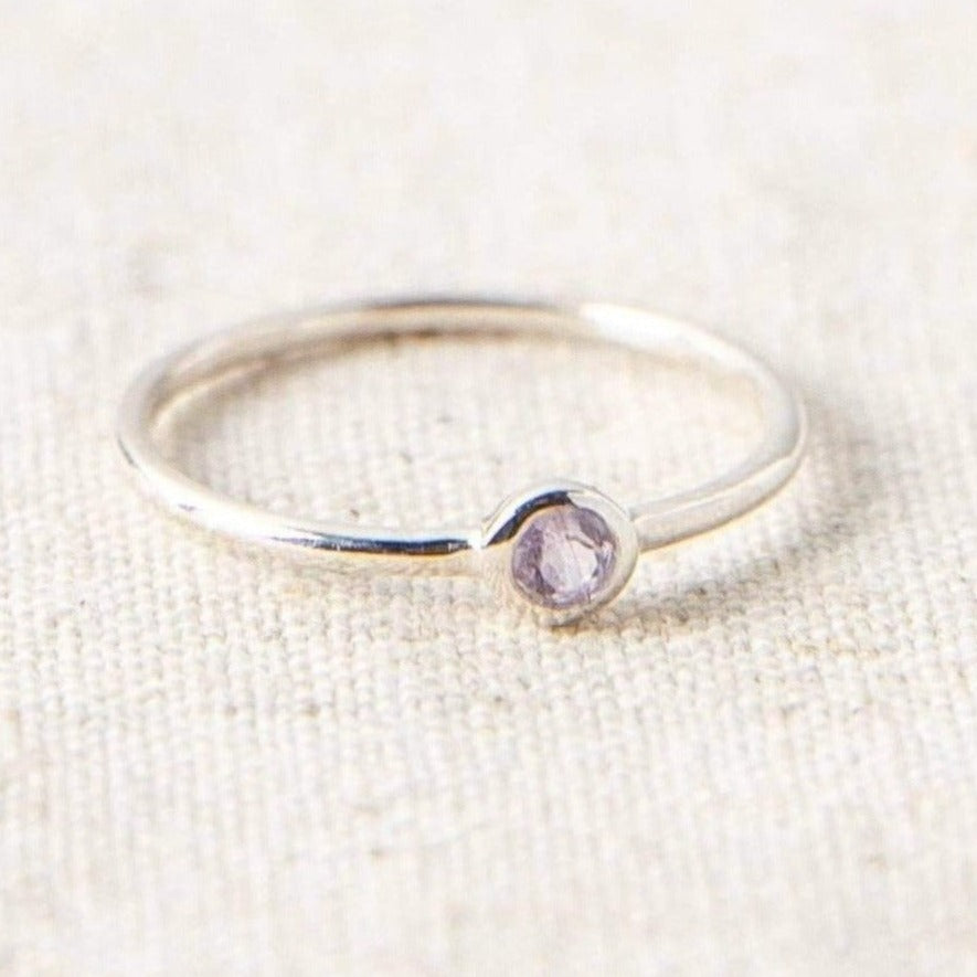 SP_TinyRituals_4146 Amethyst Silver or Gold Ring - Image 1
