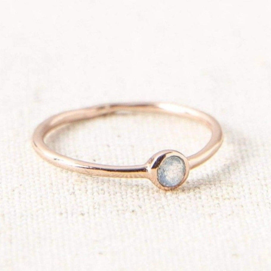 SP_TinyRituals_4152 Labradorite Rose Gold Ring - Image 2
