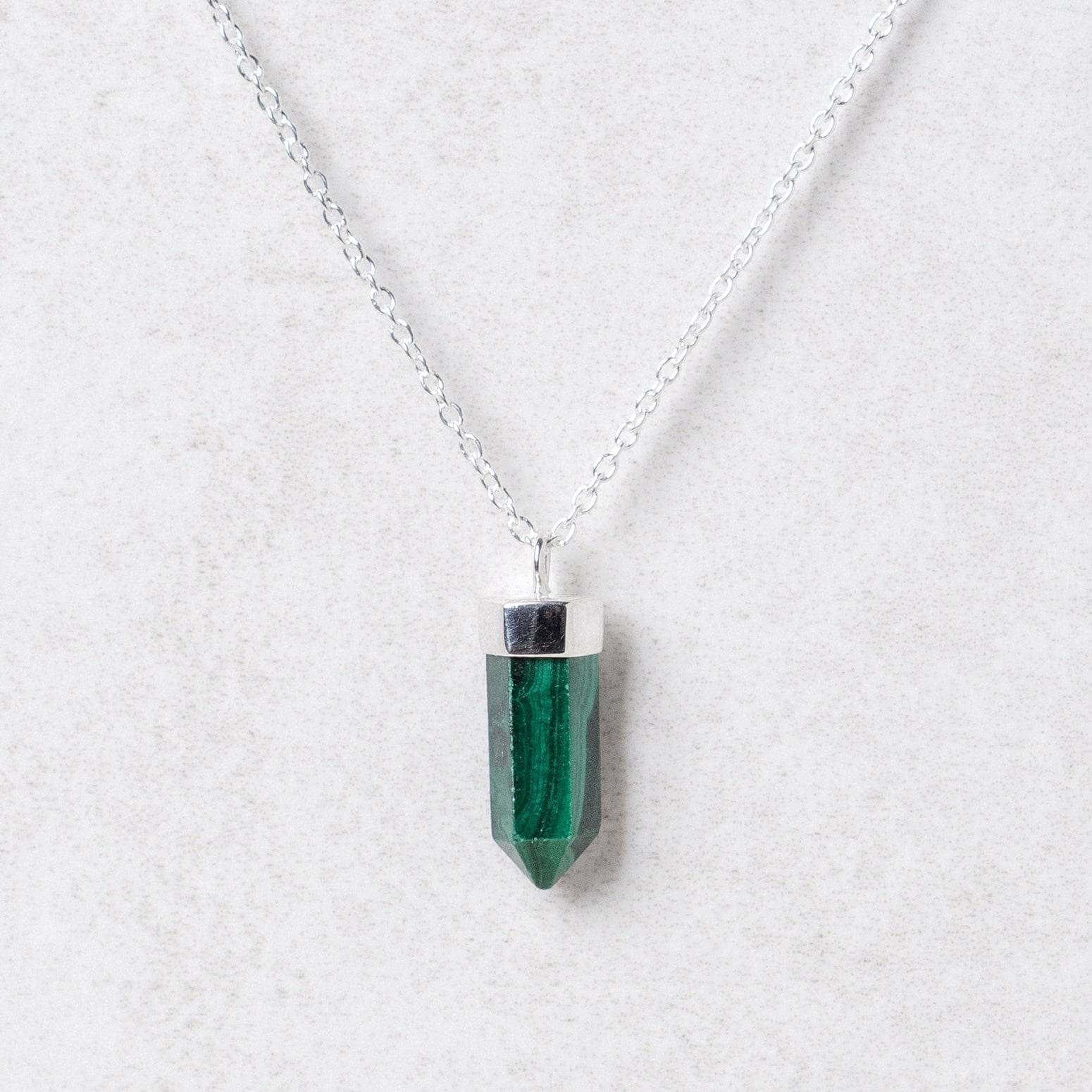 S_Small_36ab058e-a75d-40e8-9dfc-684d9cebe587 Delicate Genuine Malachite Crystal Point Necklace - Image 8