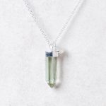 Green Amethyst Crystal Point Necklace - Image 6