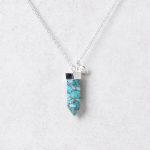 Genuine Turquoise Crystal Point Necklace - Image 6