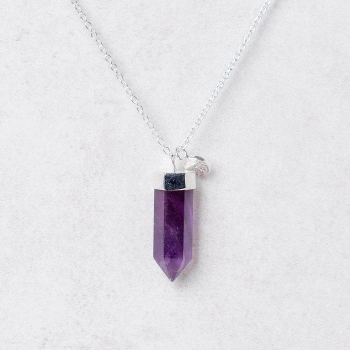 Amethyst Crystal Point Necklace - Image 6