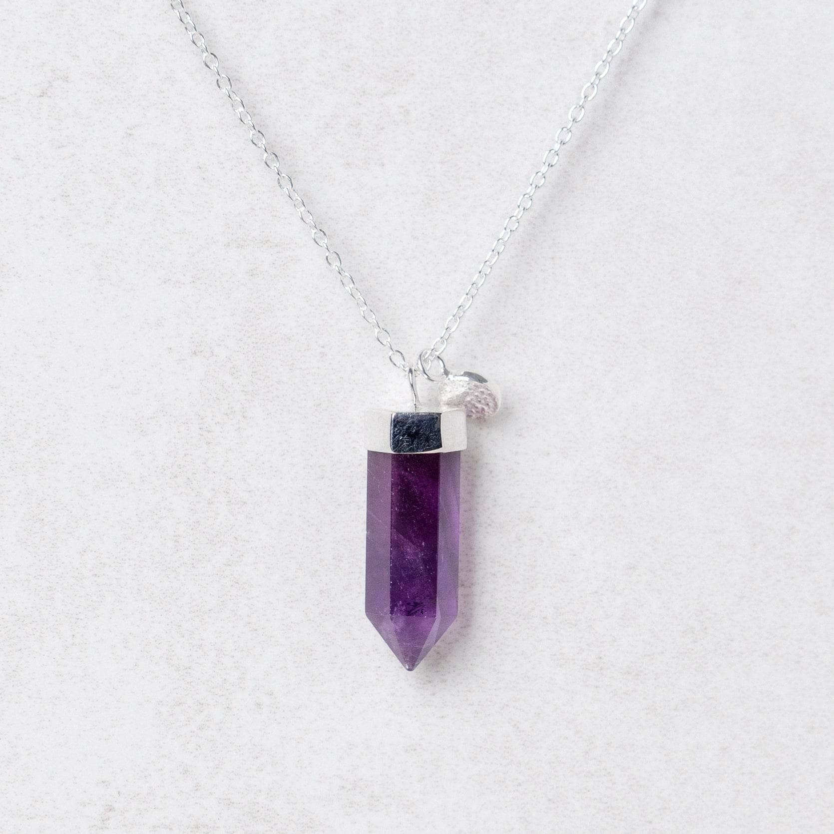 S_large9 Amethyst Crystal Point Necklace - Image 6