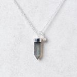 Delicate Labradorite Crystal Point Necklace - Image 6