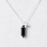 Delicate Black Tourmaline Crystal Point Necklace - Image 6