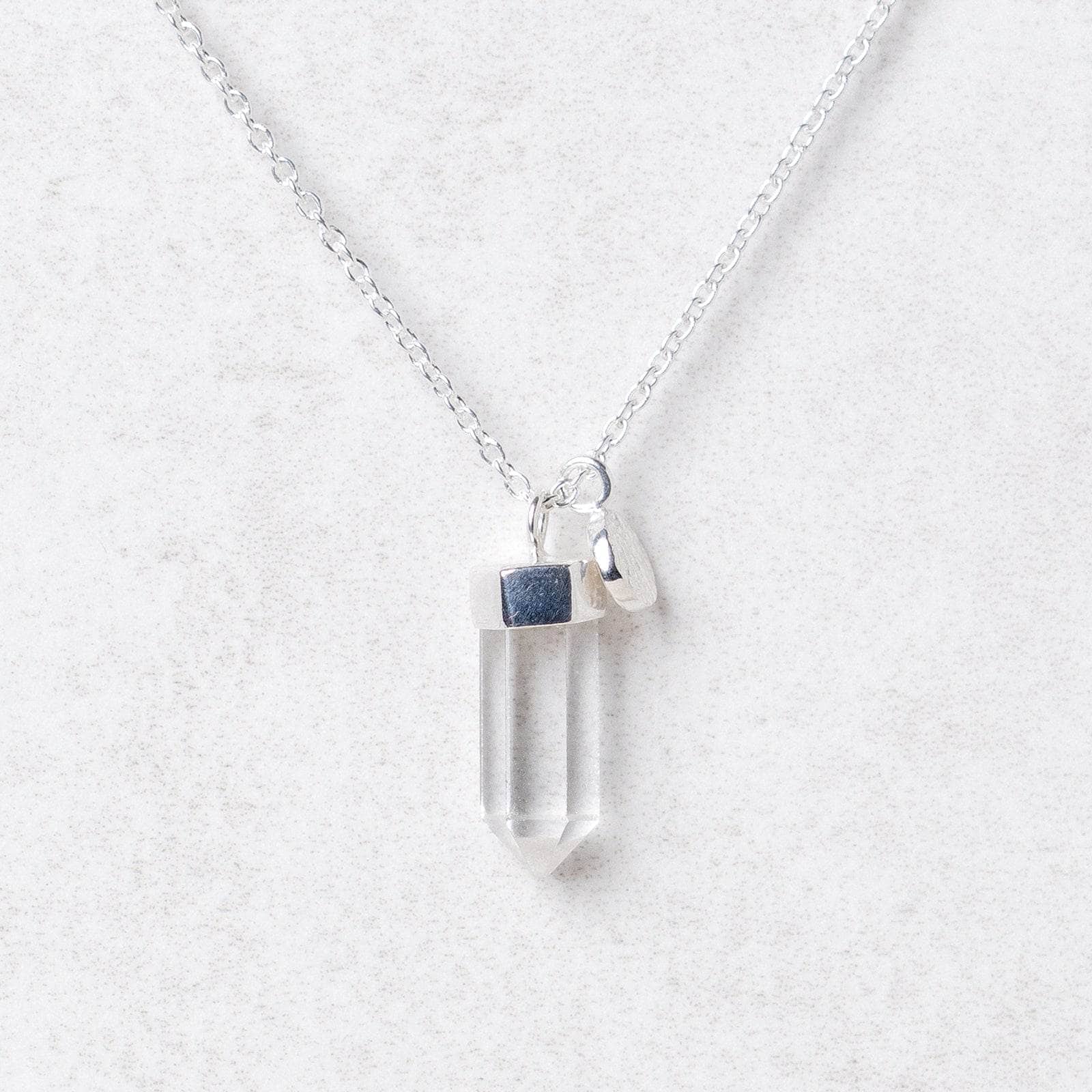 S_small8 Delicate Clear Quartz Crystal Point Necklace - Image 6