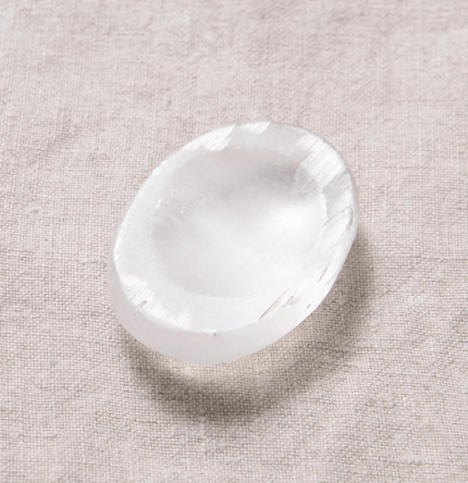 Selenite Worry Stone