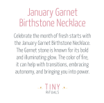 January Garnet Birthstone Necklace - Image 4