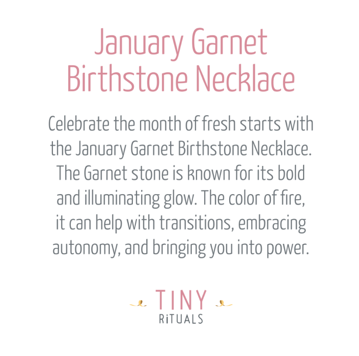 January Garnet Birthstone Necklace - Image 4