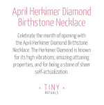 April Herkimer Diamond Birthstone Necklace - Image 4