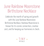 June Rainbow Moonstone Birthstone Necklace - Image 8
