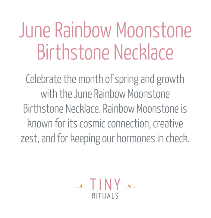 June Rainbow Moonstone Birthstone Necklace - Image 8
