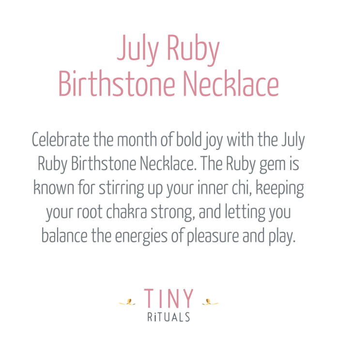 July Ruby Birthstone Necklace - Image 8