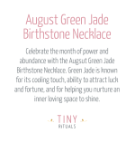 August Green Jade Birthstone Necklace - Image 4