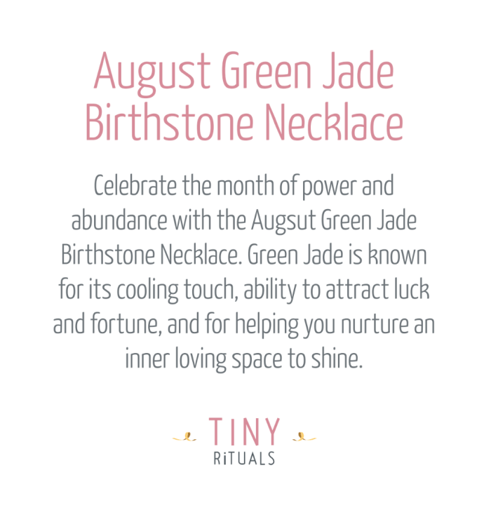 August Green Jade Birthstone Necklace - Image 4