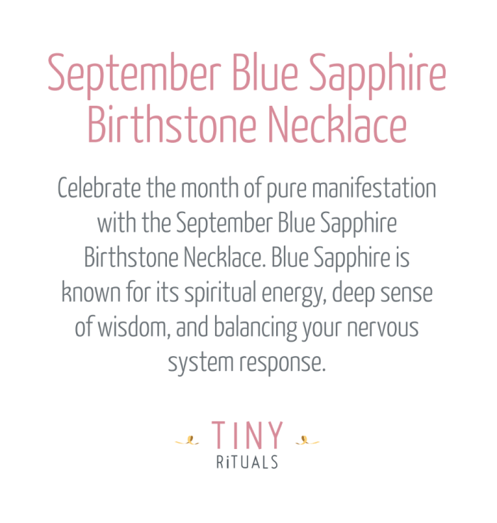 September Blue Sapphire Birthstone Necklace - Image 4