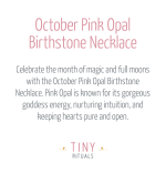 October Pink Opal Birthstone Necklace - Image 8