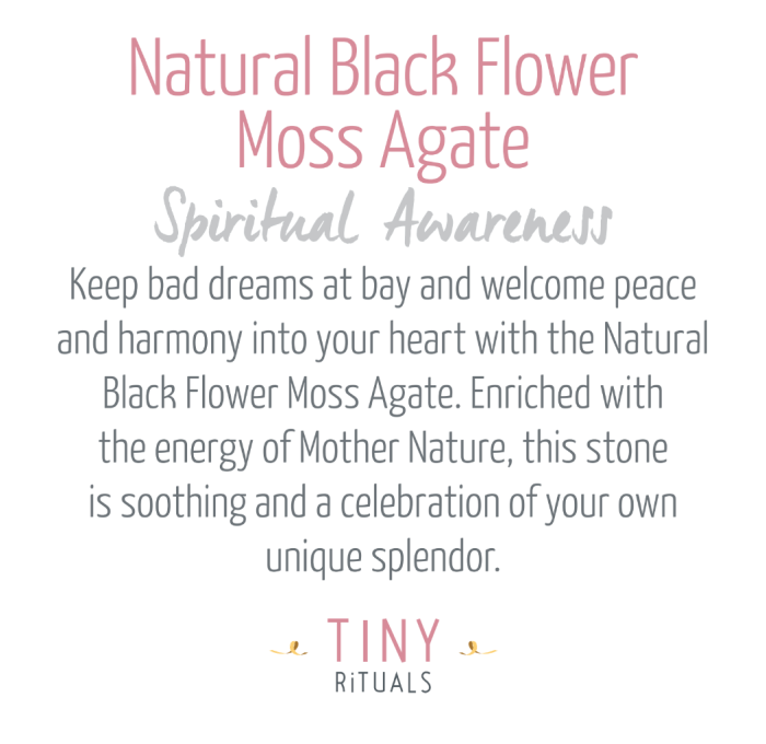 Natural Black Flower Moss Agate Energy Bracelet - Image 4