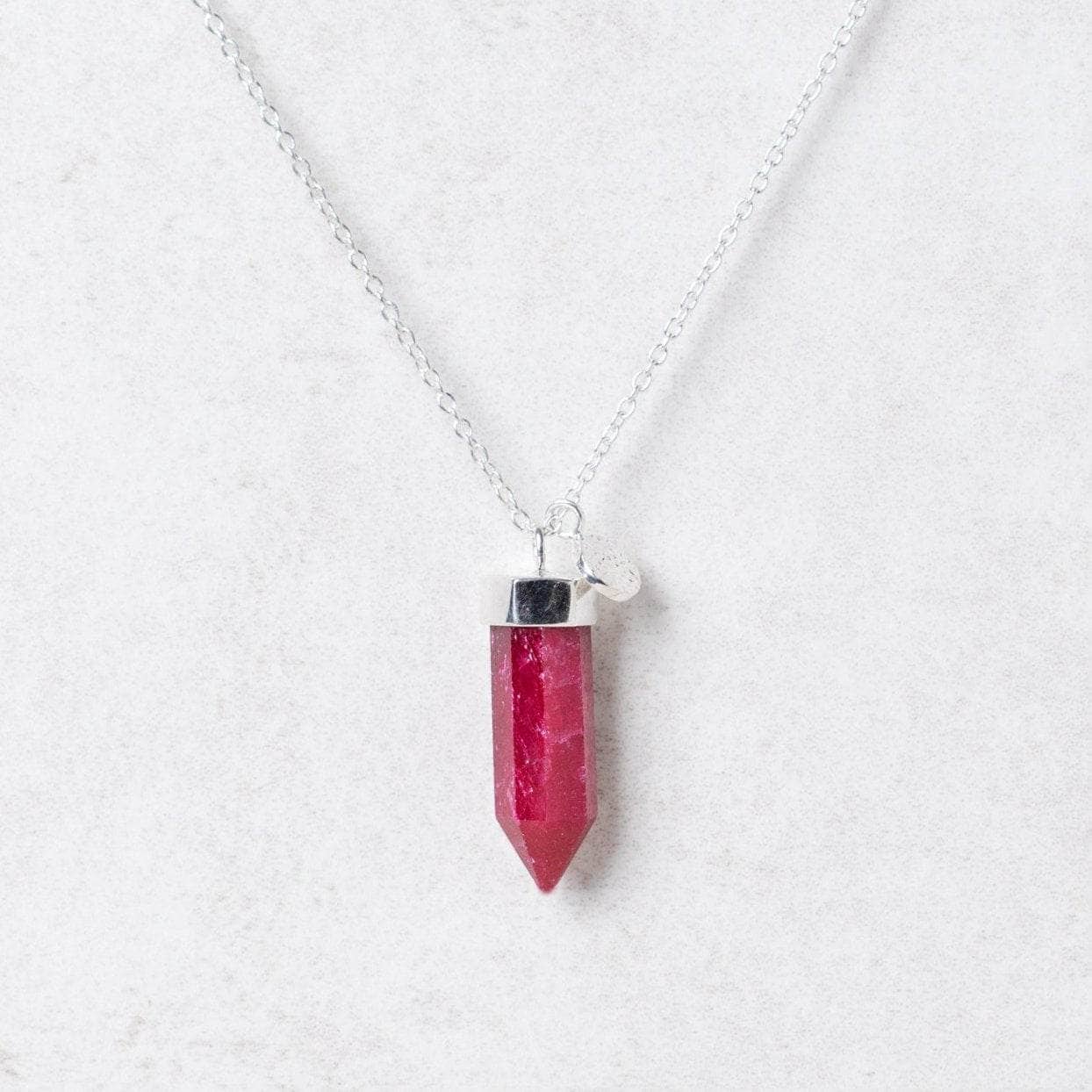 Silver_Large_278e877a-86a1-4014-8b15-568c2a5cd9d8 Ruby Crystal Point Necklace - Image 6