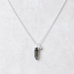 Delicate Labradorite Crystal Point Necklace - Image 7