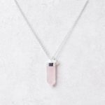 Rose Quartz Crystal Point Necklace - Image 7
