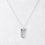 Green Amethyst Crystal Point Necklace - Image 7