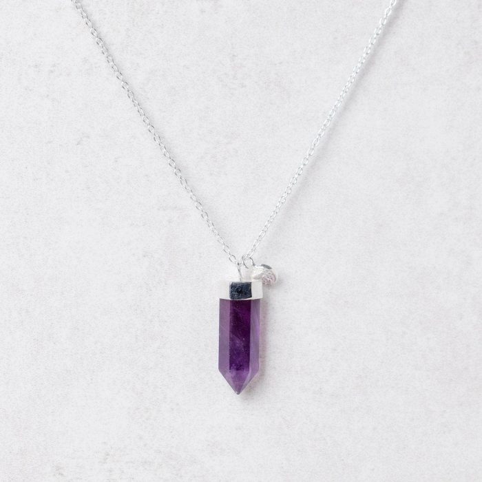 Amethyst Crystal Point Necklace - Image 7