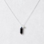 Delicate Black Tourmaline Crystal Point Necklace - Image 7