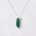 Genuine Malachite Crystal Point Necklace - Image 8