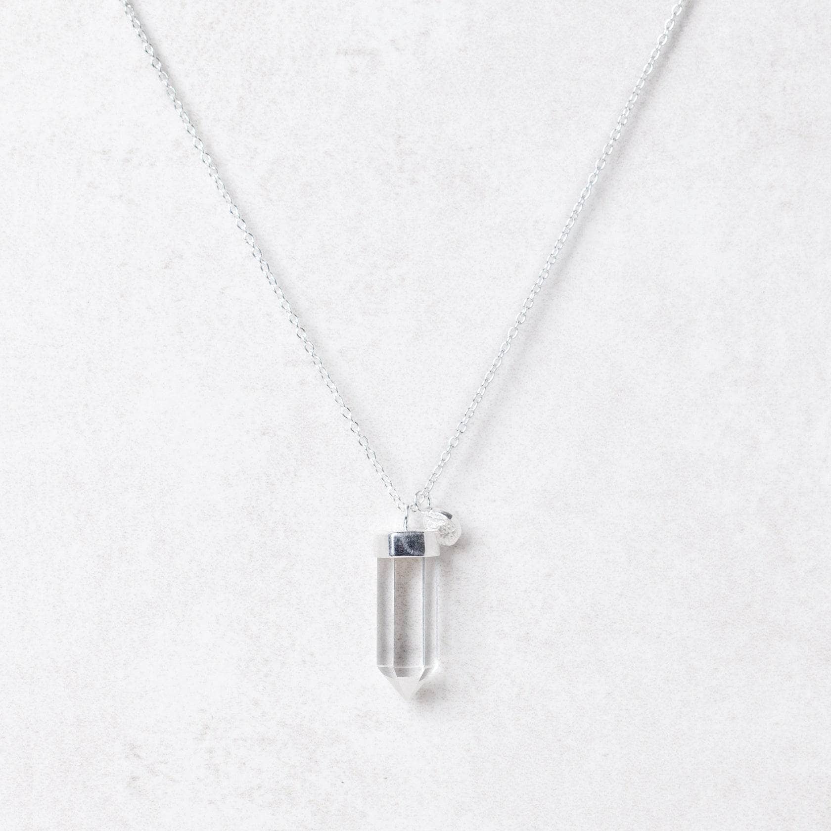 Silverlarge8 Clear Quartz Crystal Point Necklace - Image 3