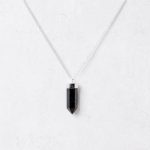 Black Tourmaline Crystal Point Necklace - Image 7