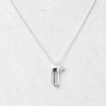 Delicate Green Amethyst Crystal Point Necklace - Image 3