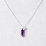 Delicate Amethyst Crystal Point Necklace - Image 3