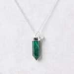 Genuine Malachite Crystal Point Necklace - Image 6