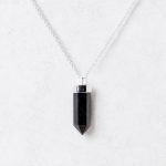 Black Tourmaline Crystal Point Necklace - Image 6
