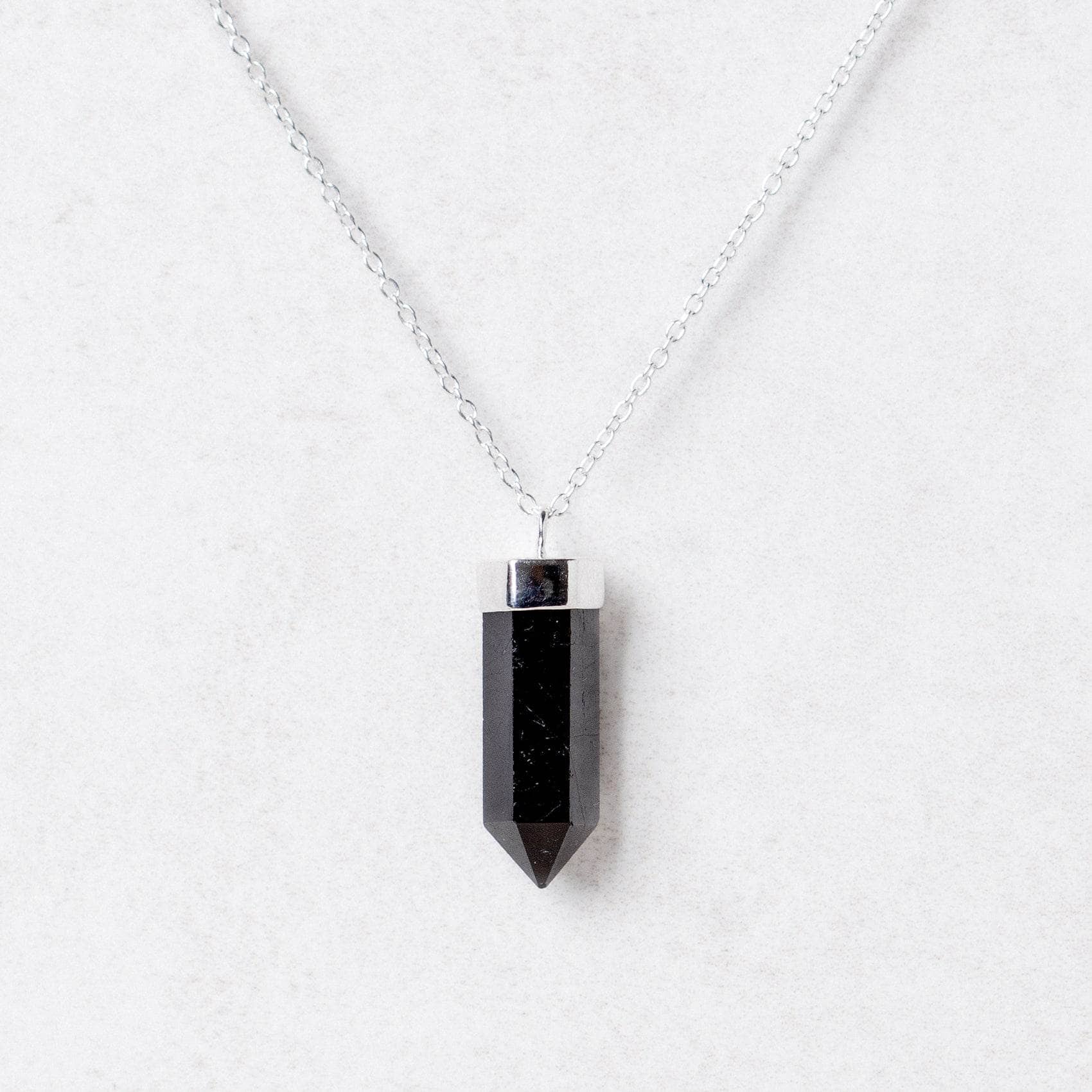 Slarge6 Black Tourmaline Crystal Point Necklace - Image 6